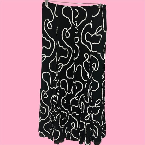 Rafael Vintage Black and white midi skirt - Picture 1 of 6